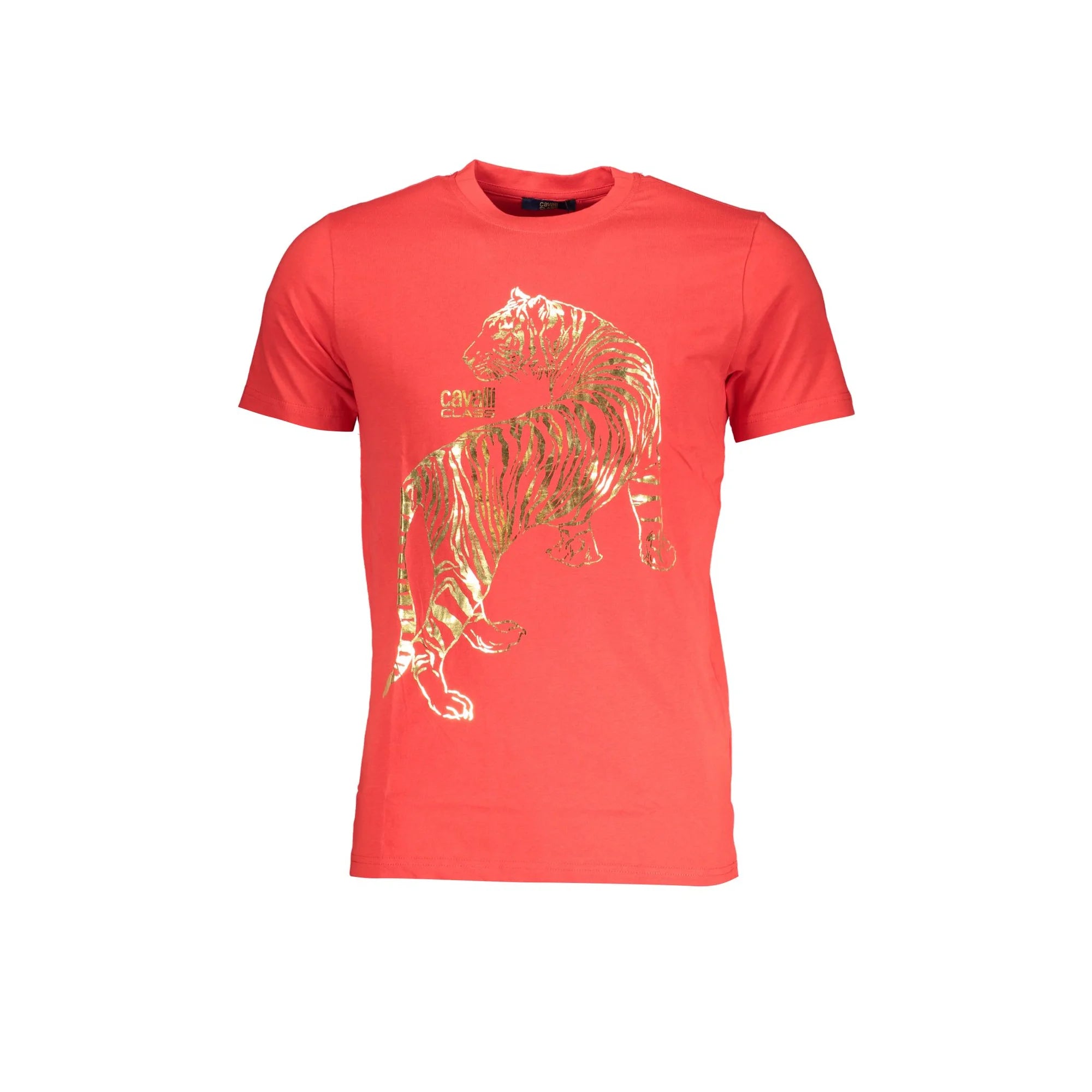 Cavalli Class T-Shirt Maniche Corte Uomo Rossa Stampa Rosso - foto prodotto